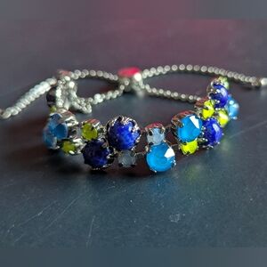 Sorrelli Blue Poppy Slider Bracelet
